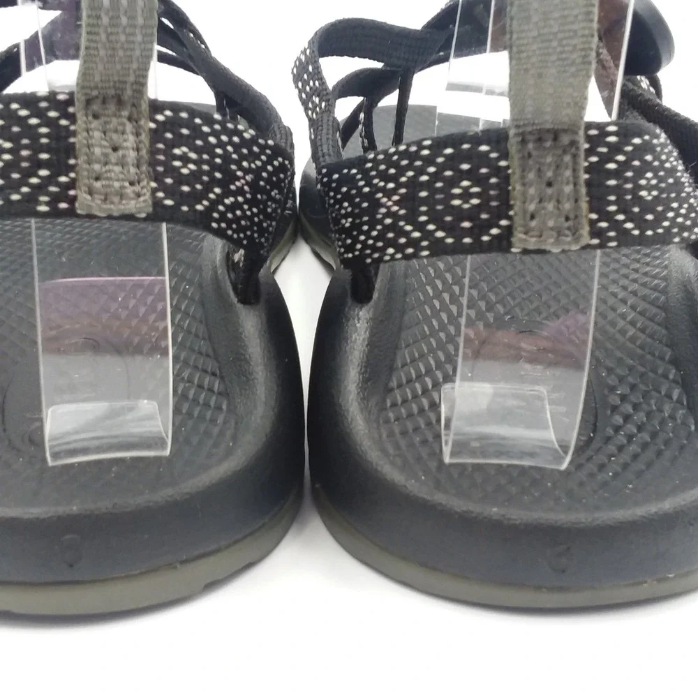 Chaco‎ ZX/1 EcoTread Sandals Kids' 6 Black White Sport Sandal Adjustable Straps